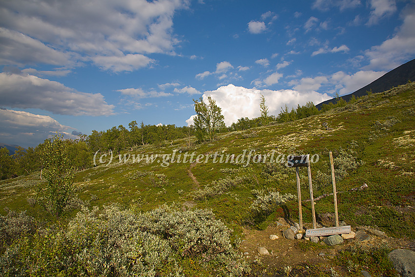 Ved stidele der stien i retning Mytingsfjellet tar av fra Brånåvegen.