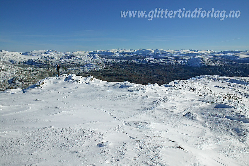 På Steineggi med bl.a. Jotunheimen i det fjerne.