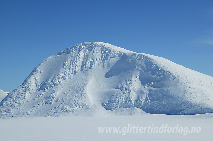 Midtre Holåtinden (2047 moh) sett fra Holåbrean.