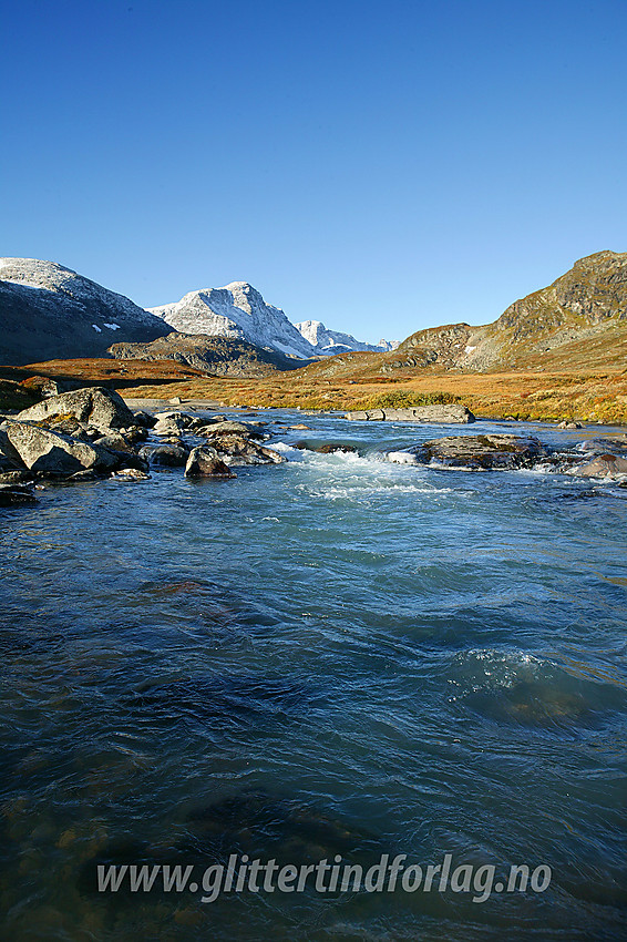 Leirungsåe i forgrunnen og Munken (2105 moh) i bakgrunnen.