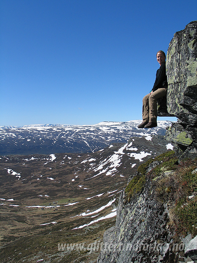 Langs ruta fra Båtskardet mot Bitihorn. I bakgrunnen ses bl.a. Hornstølen og Slettefjellet.