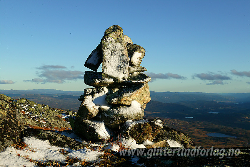 Varde på toppen av Bitihorn (1607 moh)