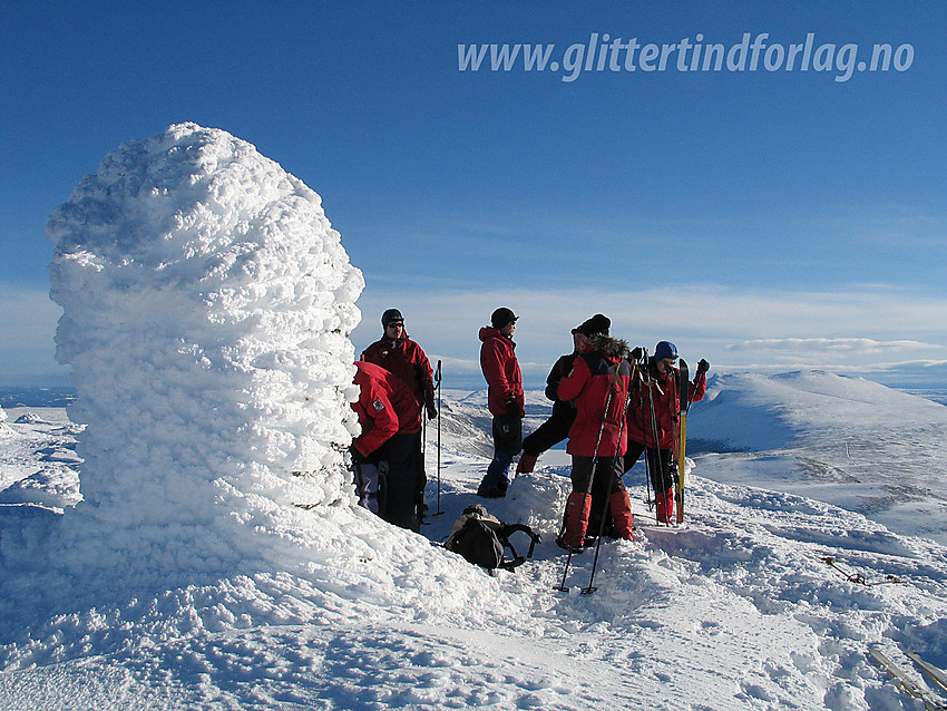 Valdres Tur og Fjellsportlag på toppen av Grindane (1724 moh).