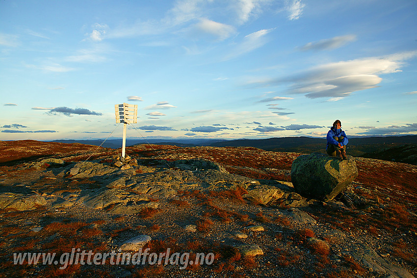 Høstkveld på toppen av Makalausfjellet (1099 moh).