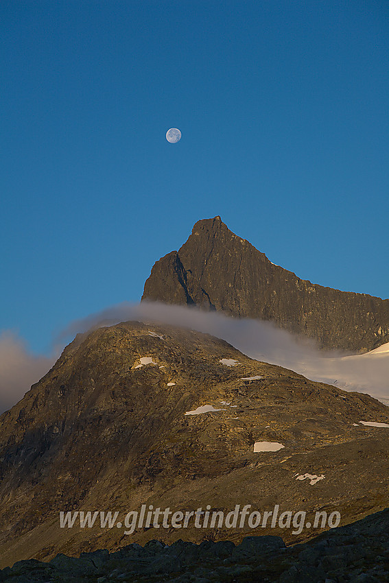 I Koldedalen, like nord for Koldedalsvatnet med utsikt vestover mot Falkungen og Falketind (2067 moh).