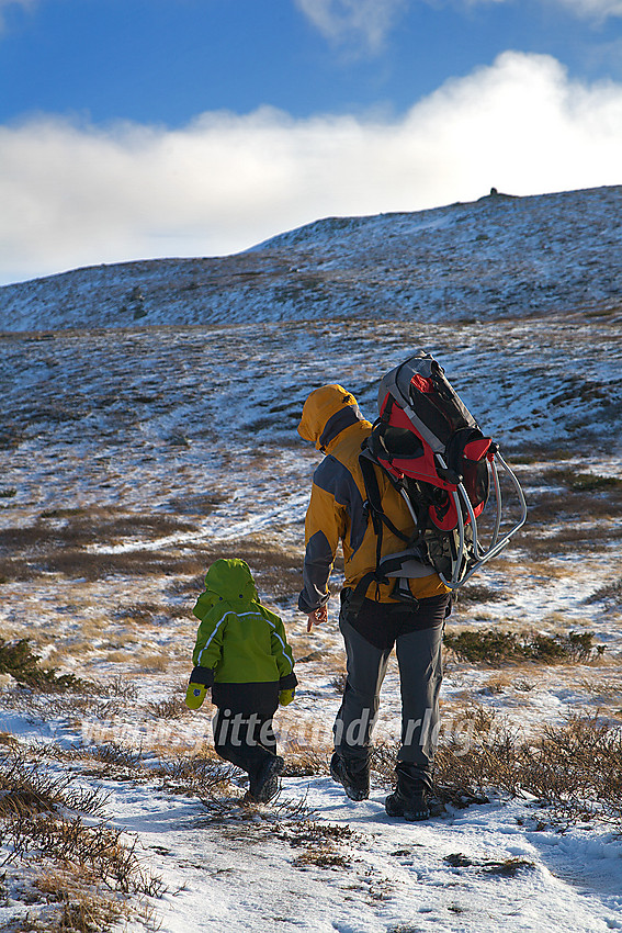 På vei mot Nystølsvarden (1295 moh) på Golsfjellet.