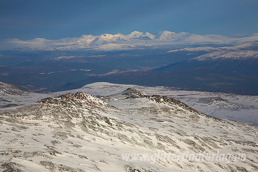 Utsikt fra Stornubben i retning Rondane.