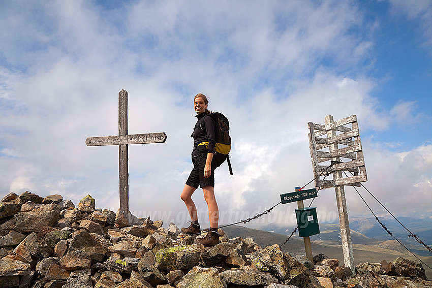 På toppen av Skogshørn (1728 moh).