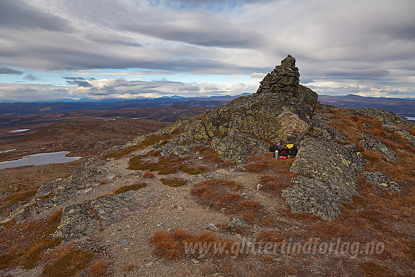 Toppen på Djuptjernkampen (1325 moh), høyeste punkt i Nord-Aurdal kommune.