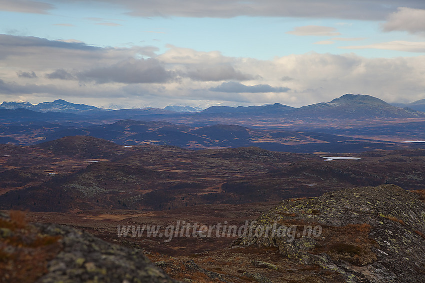 Utsikt fra Djuptjernkampen (1325 moh), høyeste punkt i Nord-Aurdal.