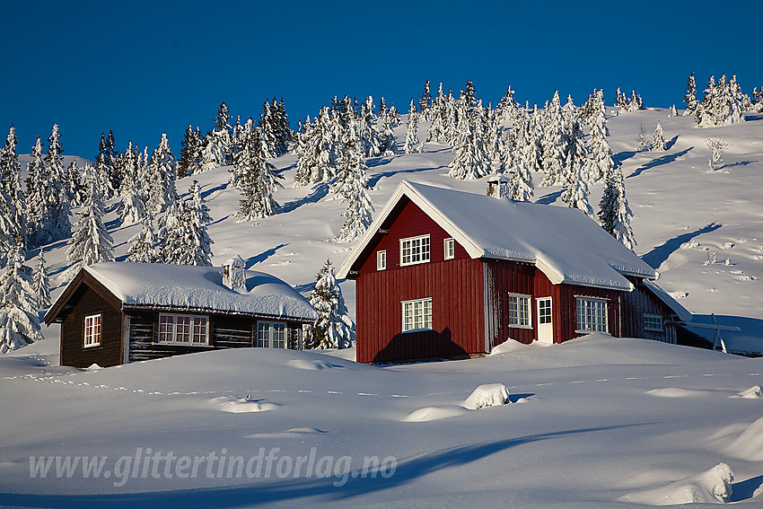 Ved Ølslykkja hvor en av skiløypene til Kruk og Aurdal løypelag går forbi.