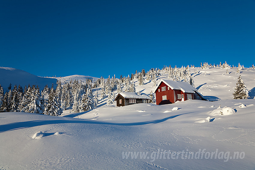 Ved Ølslykkja hvor en av skiløypene til Kruk og Aurdal løypelag går forbi.