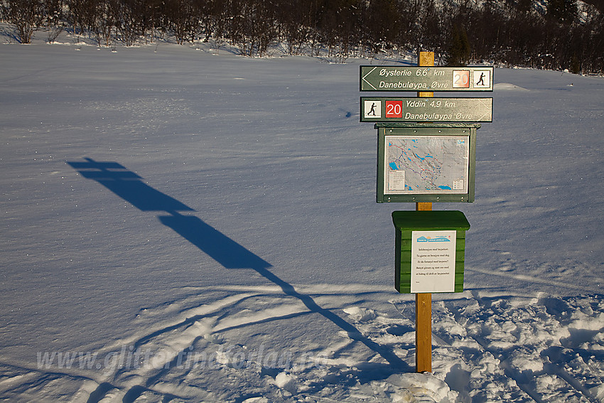 Løypekryss i løypenettet til Javnlie og Yddin løypelag.