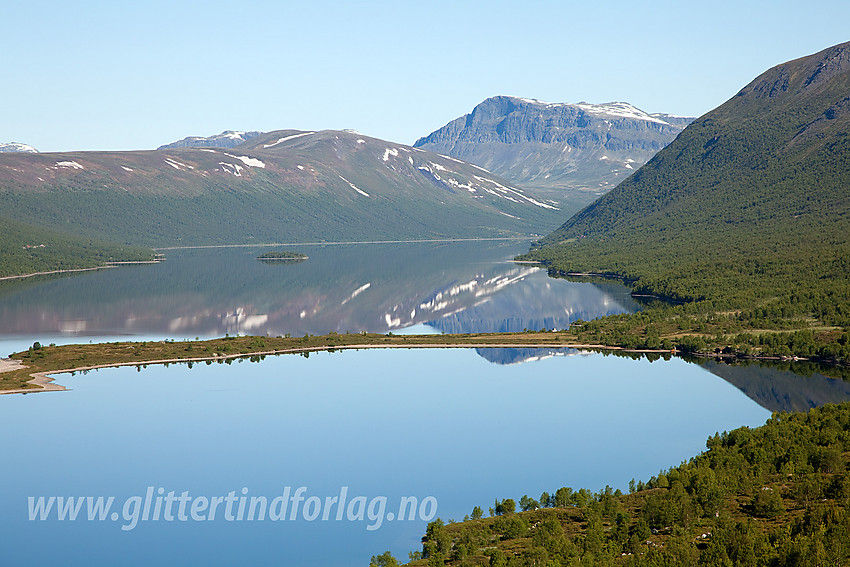 Ved Strø i Vestre Slidre mot Helin, Smådalsfjellet og Grindane.