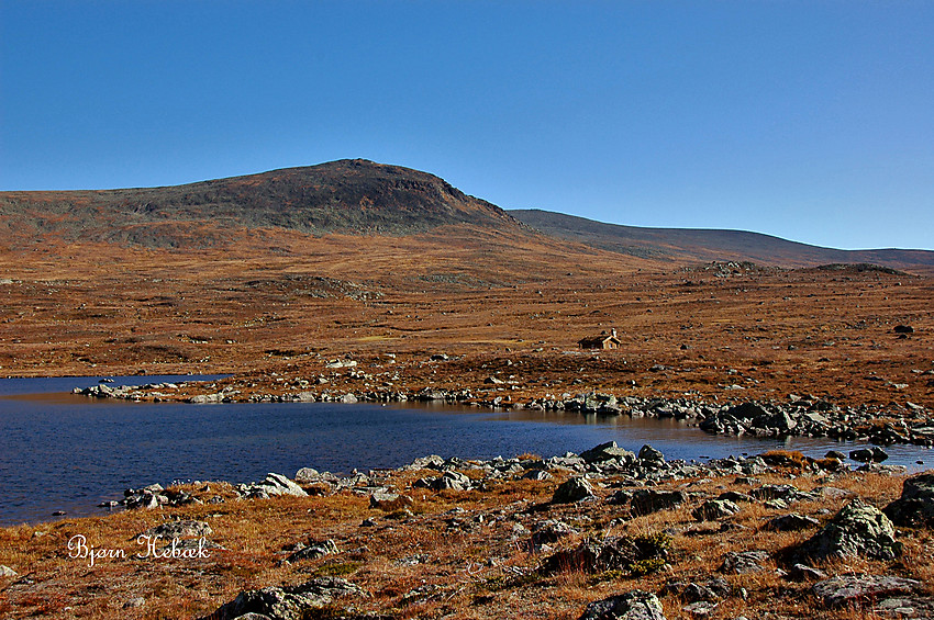 En høsttur til Brurskardknappen og Brurskardtjernet,Heimdalshøe i bakgrunnen