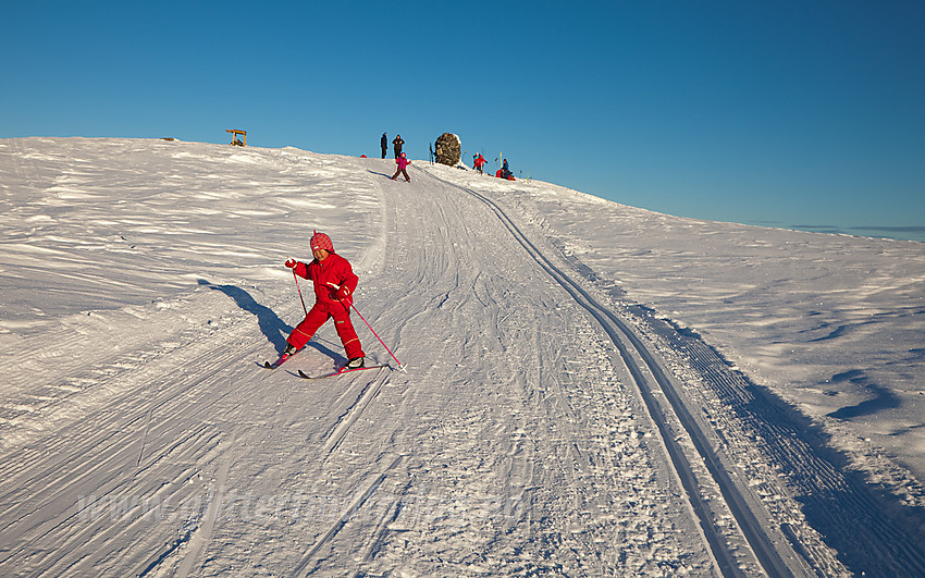 På vei ned fra Syni (1137 moh) hvor toppen ses i bakgrunnen.