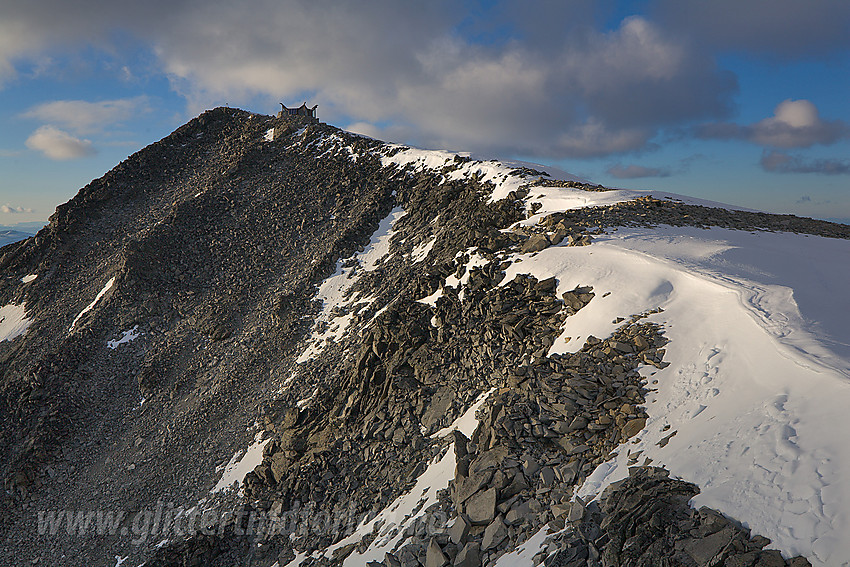 Toppen på Galdhøpiggen (2469 moh).