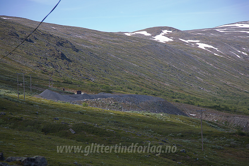 Uttaket for overføringstunnellen fra Veodalen. Inngrepet er ikke akkurat usynlig.