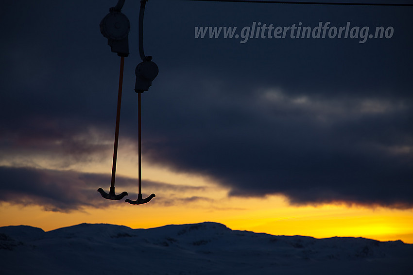 T-kroker på toppen av skitrekket mot Børrenøse på Filefjell i Vang.