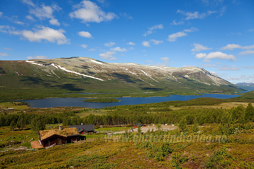 Fra Jaslangen mot Movatn mot Storlifjell med Gråskarvet og Jørungilknappen.