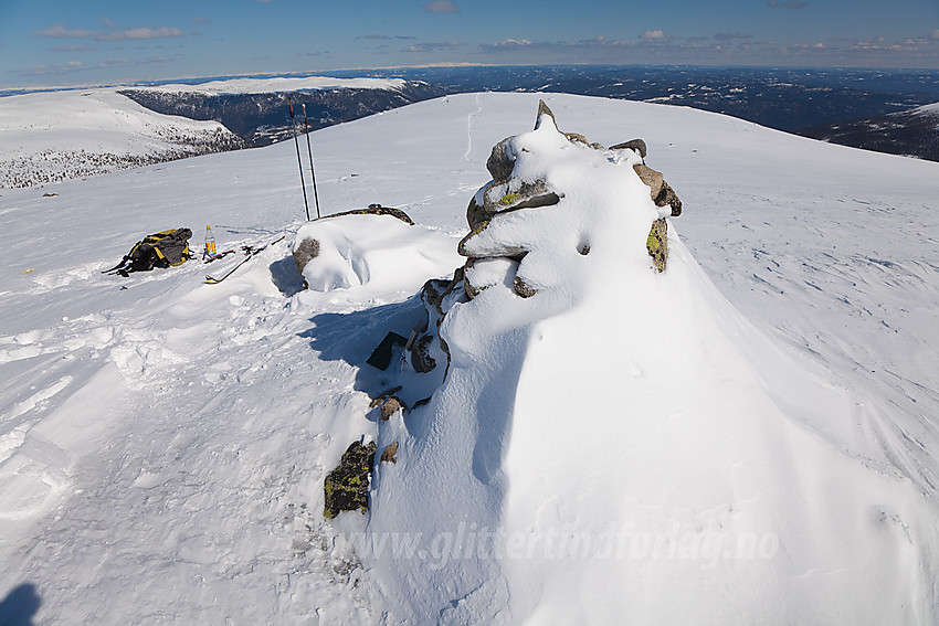 På toppen av Ørneflag (1243 moh), høyeste punkt i Sør-Aurdal.