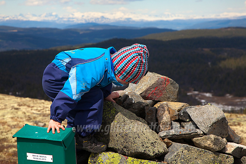 Klatring på varden på Makalausfjellet (1099 moh) på grensa mellom Sør og Nord-Aurdal.