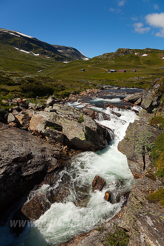 I Rysndalen ved Rysna med Grønstølane i bakgrunnen.