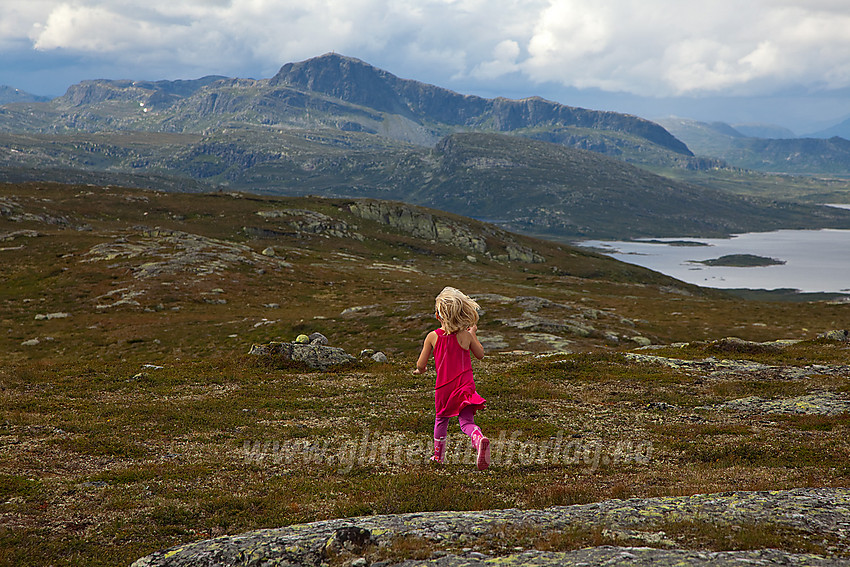 På toppen av Stryteberg med Bitihorn i bakgrunnen.