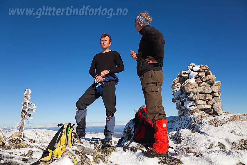 På toppen av Gråskarvet (1731 moh) i Vang.