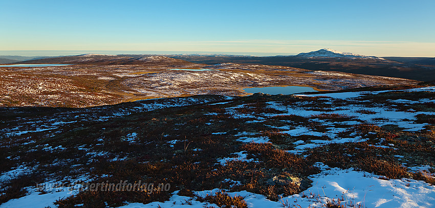 Høstkveld på Rennefjellet mot Syndisfjellet og Grønsennknipa.