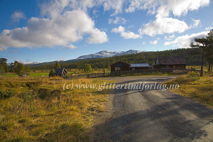 På veien fra Randsverk mot Veodalen ved Larsbusætre, ca. 8 km innenfor Randsverk.