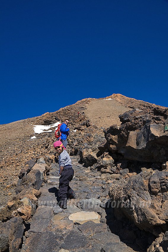 Siste kneika opp mot toppen på Teide.