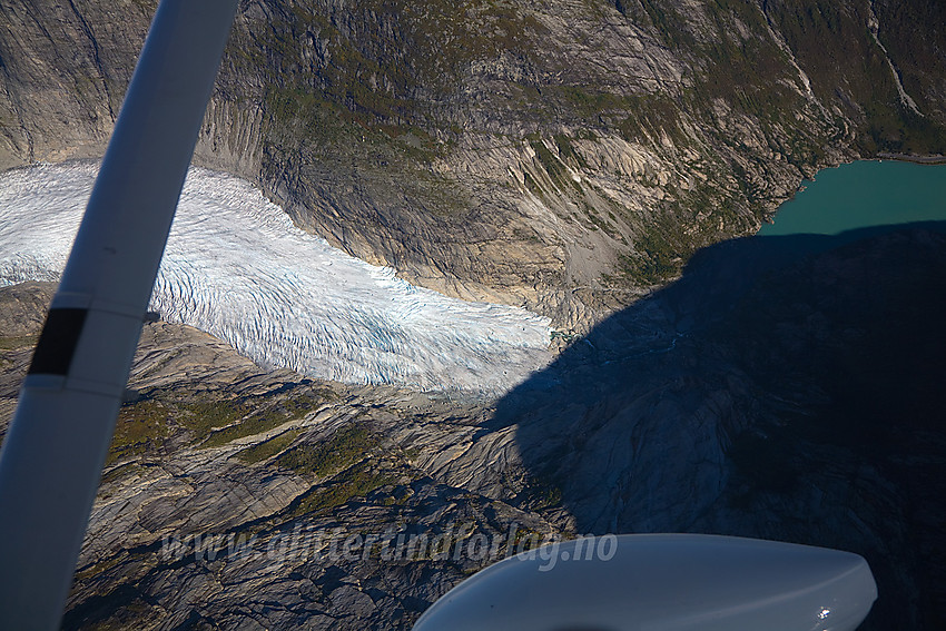 Nigardsbreen, brearm på Jostedalsbreen. Detaljbilde.