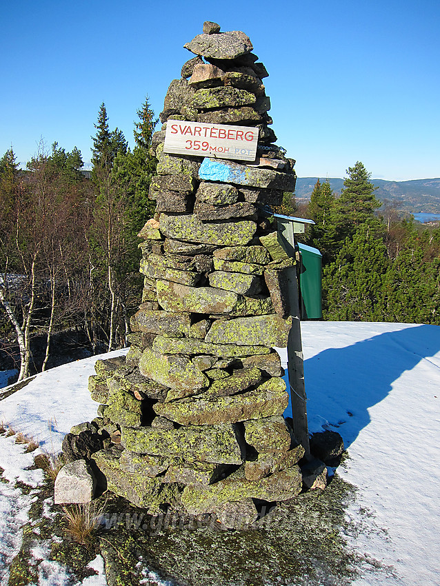 På toppen av Svarteberget (359 moh) i Porsgrunn.