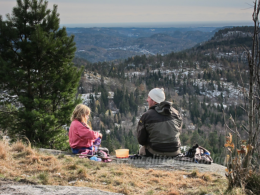 Pause på toppen av Fjerdingen.