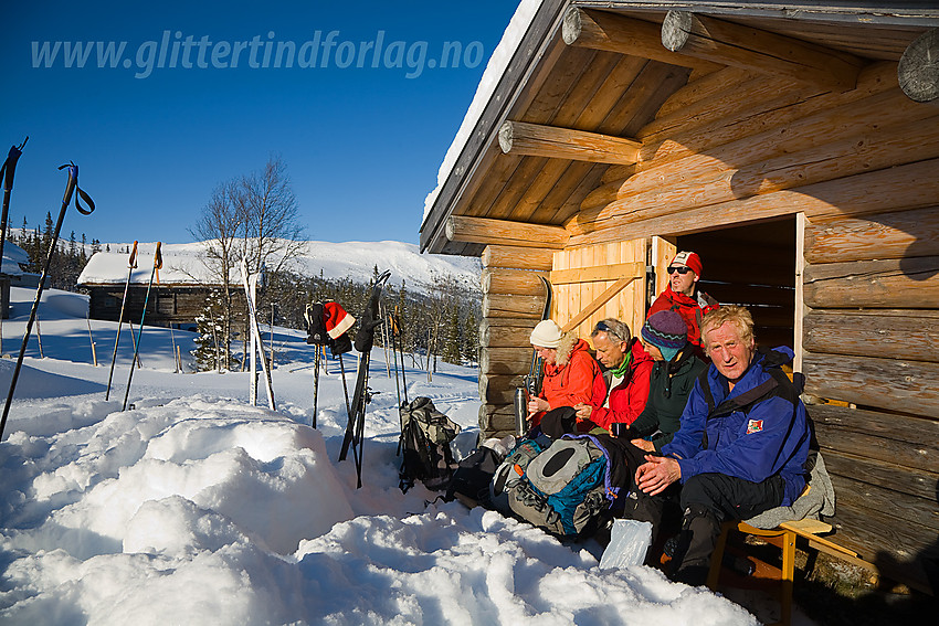 Pause på vei opp mot Ørneflag i Vassfaret.