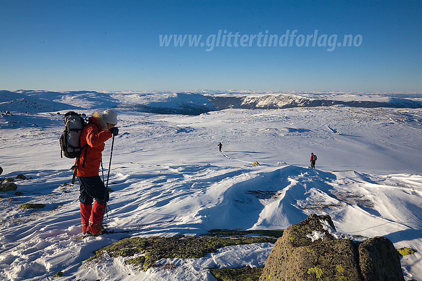 På tur ned fra Storrustefjellet (1224 moh) i Vassfaret.