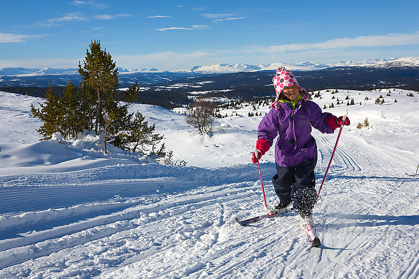 På vei oppover Smørlifjellet i Nord-Aurdal.