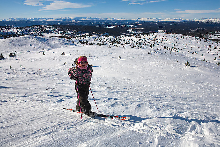 På vei oppover Smørlifjellet i Nord-Aurdal.