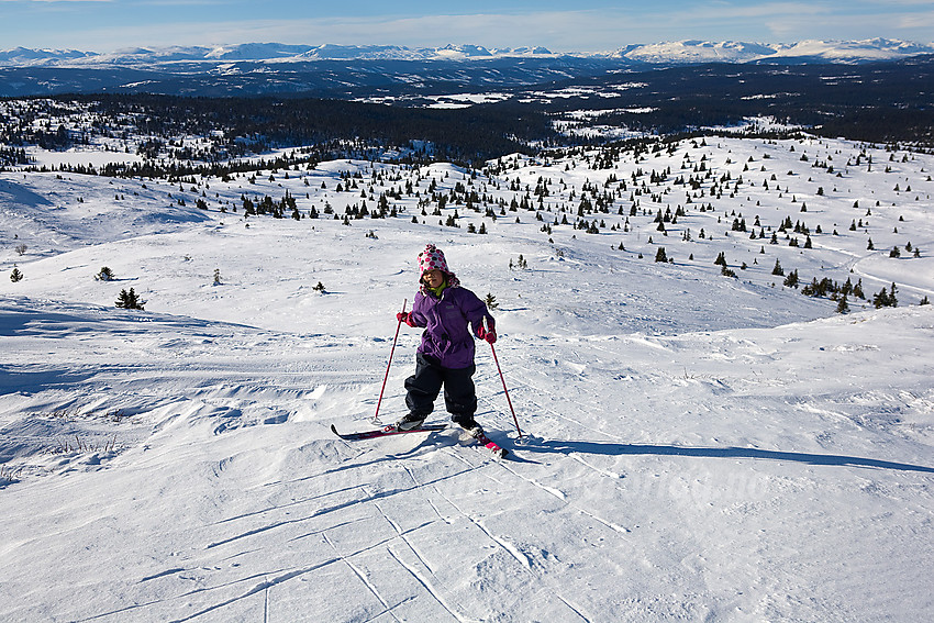 På vei oppover Smørlifjellet i Nord-Aurdal.