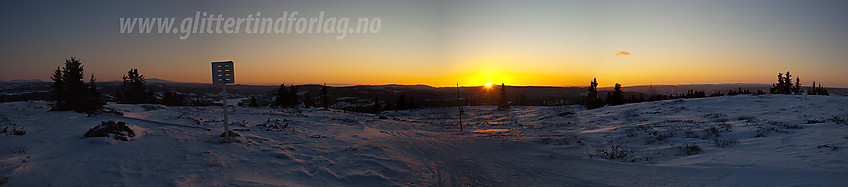 Panoramautsikt fra Skardåsen på julaften.