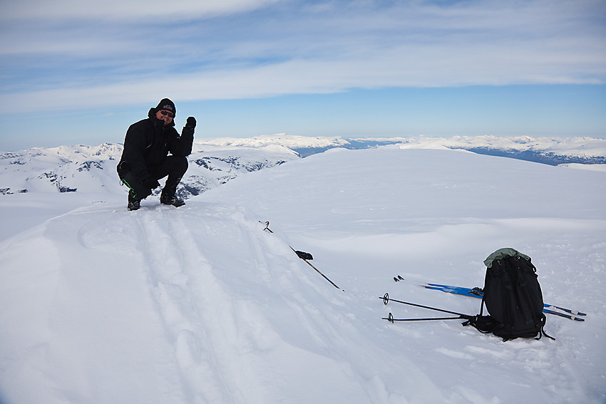 På toppen av Snønipa (1827 moh).