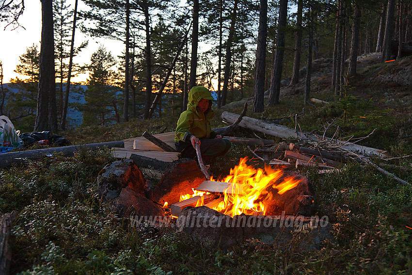 Bålkos på Puttekollen.