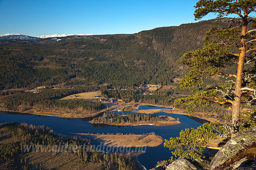 Fra den sørlige utsikten på Puttekollen mot Begna og Begnadalen.