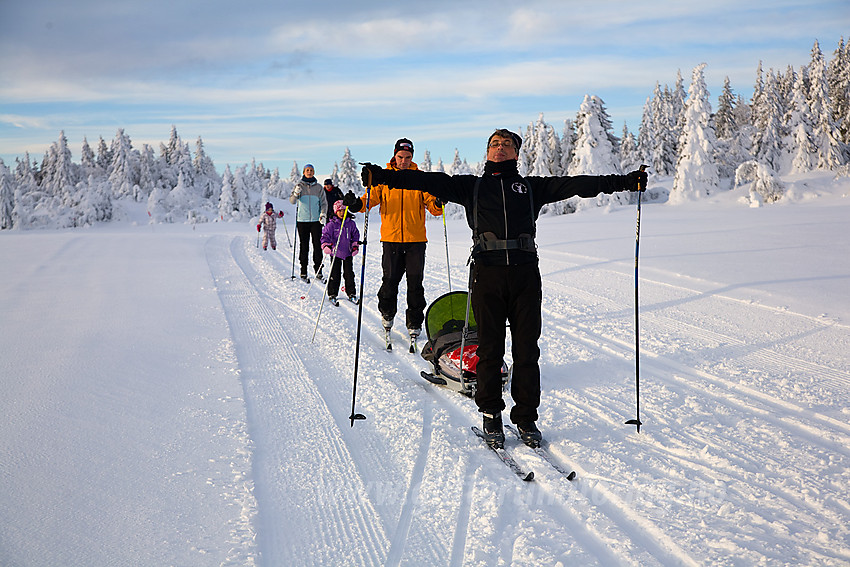 I skiløypa fra Aurdal Fjellpark mot bl.a. Bjørgovarden.