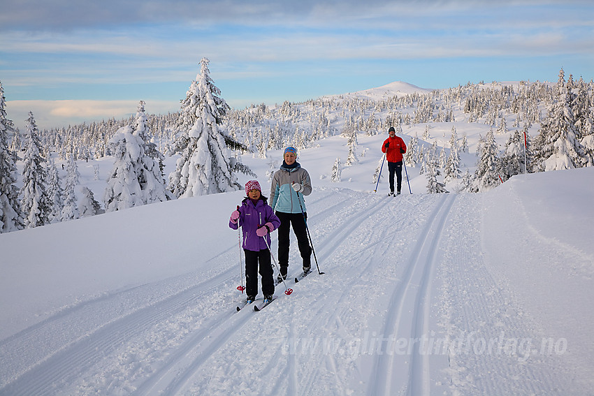 I skiløypa fra Aurdal fjellpark mot Bjørgovarden.