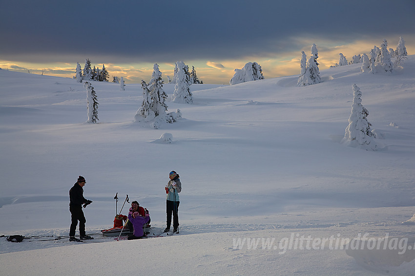 På vei mot Bjørgovarden fra Aurdal Fjellpark en flott romjulsettermiddag.