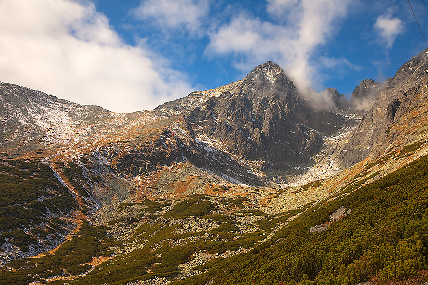 Fra Skalnate pleso mot Lomnica Stit.