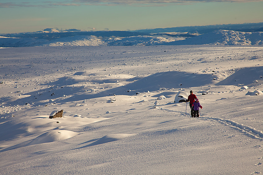 Tidlig skitur på Valdresflye i oktober.