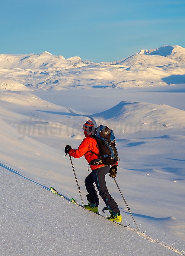 På vei fra Tyinstølen til Galden en januarmorgen.